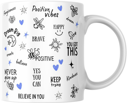 Positivity Blue Wrap Gift Mug