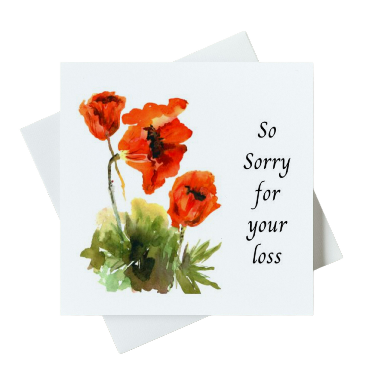 So Sorry For Your Loss Poppies Card