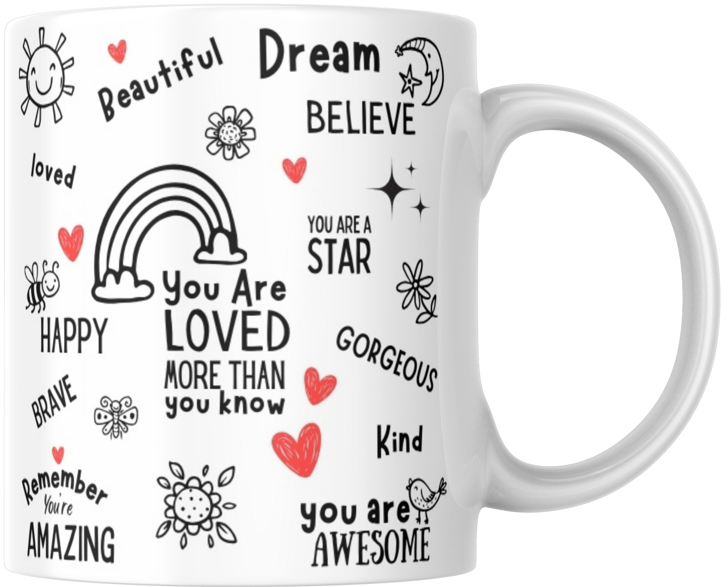 Positivity Red Wrap Gift Mug