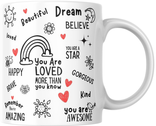 Positivity Red Wrap Gift Mug