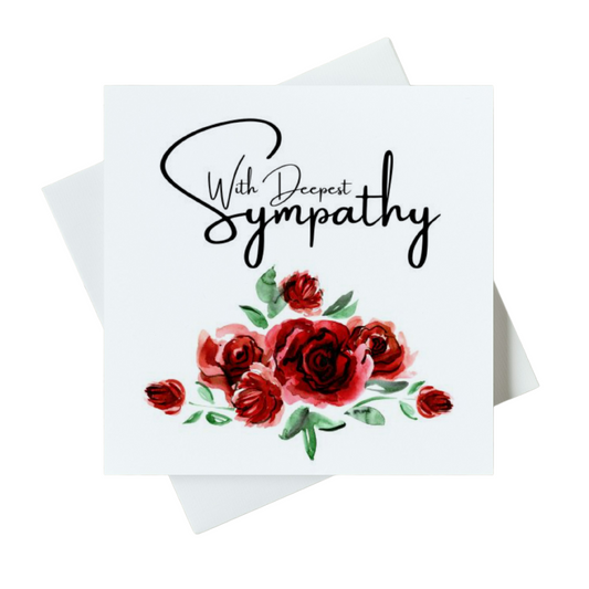 With Deepest Sympathy Roses Card