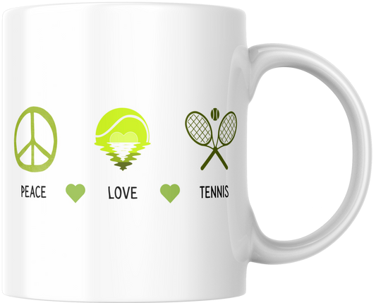 Peace Love Tennis Gift Mug