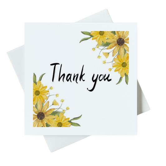 Thank You Yellow Flowers Card