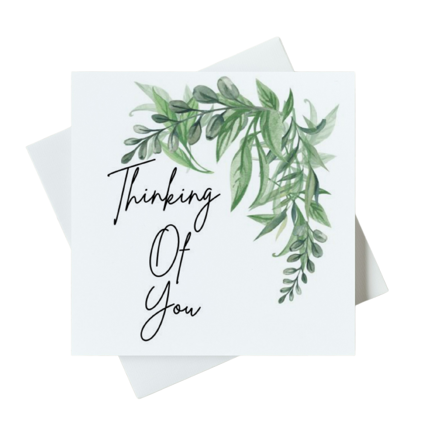 Thinking Of You Green Leaves Card