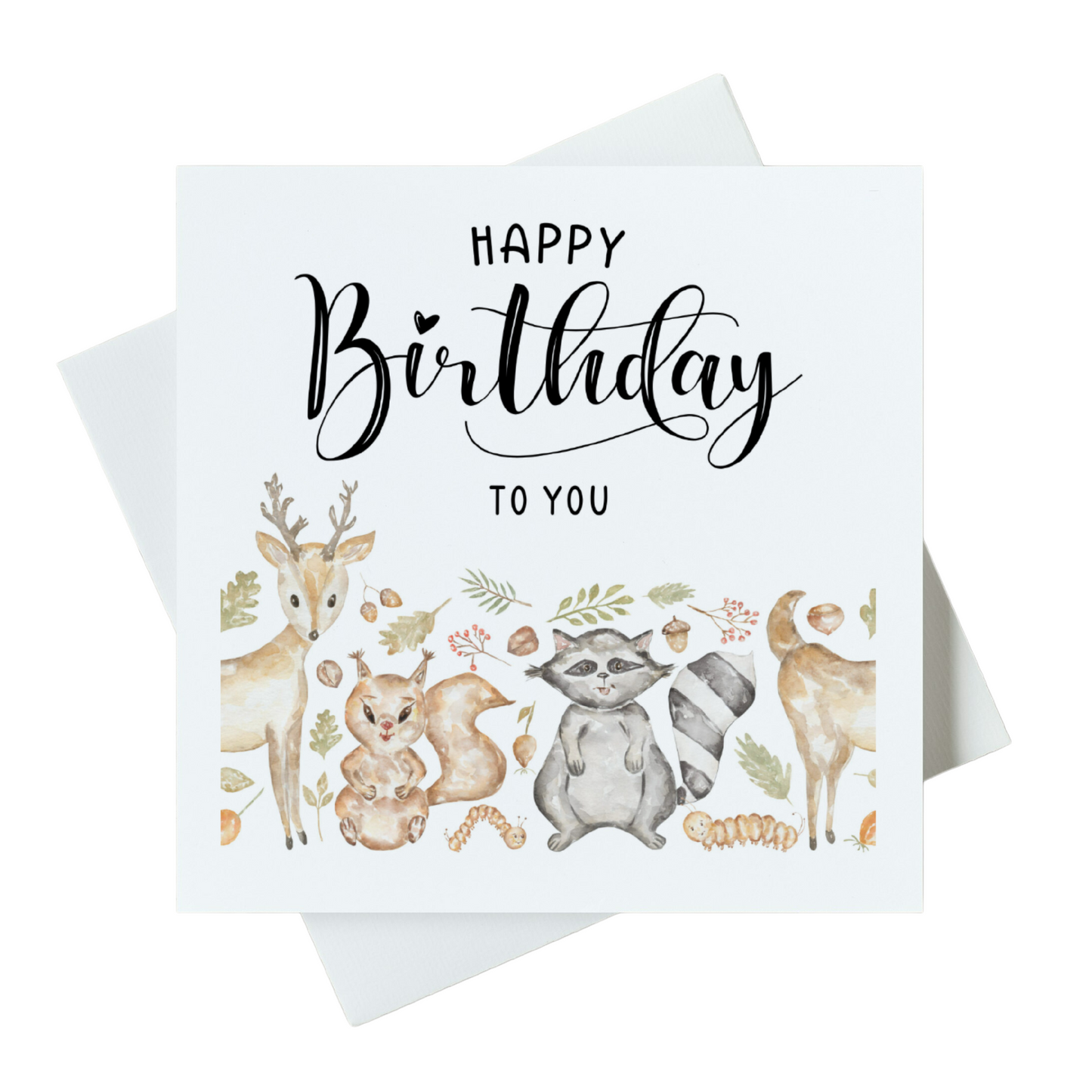 Happy Birthday To You Woodland Card